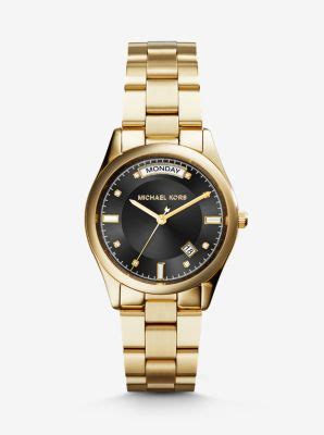 michael kors mkj6070|Colette Onyx and Gold.